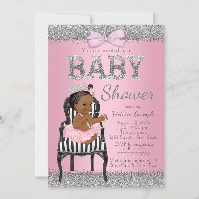 Ethnic Princess Baby Shower Invitations (Front)