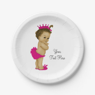 Ethnic Princess Baby Shower Paper Plate