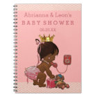 Ethnic Princess on Phone Baby Shower Guest Book