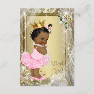 Ethnic Princess Tutu Pearls Baby Shower Thank You