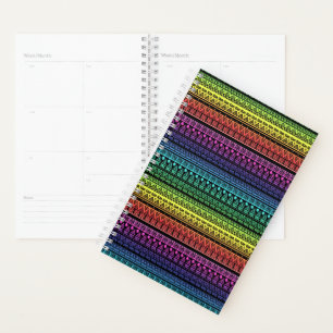 Ethnic, rainbow ornament planner