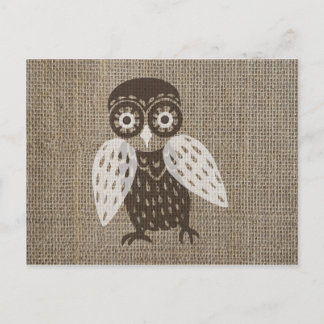 Ethnic retro owl postcard