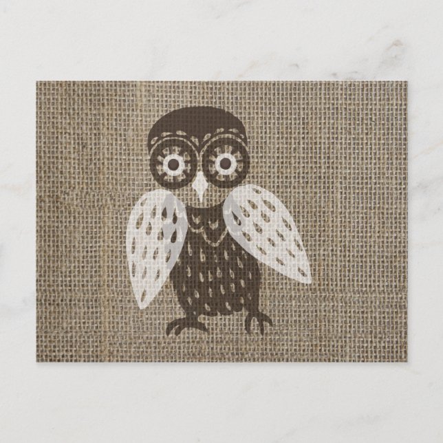 Ethnic retro owl postcard (Front)