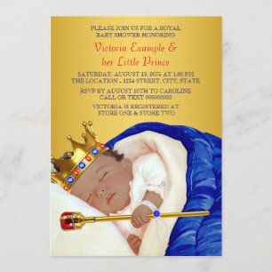 Ethnic Royal Prince Baby Shower Invitation