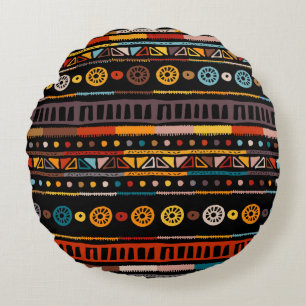 Ethnic seamless in native style. pattern with Amer Round Cushion