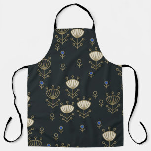 Ethnic seamless ornament with decorative flowers apron
