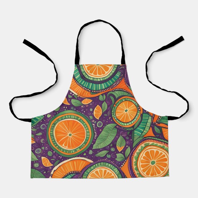 Ethnic seamless pattern apron (Front)