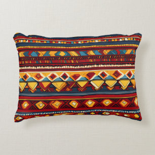 Ethnic seamless pattern decorative cushion