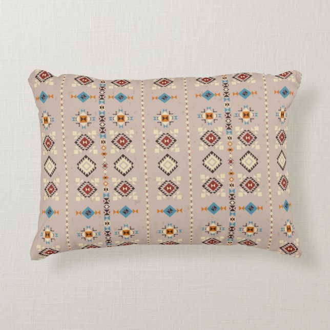 Ethnic seamless pattern decorative cushion (Front)