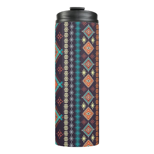 Ethnic seamless pattern thermal tumbler (Front)