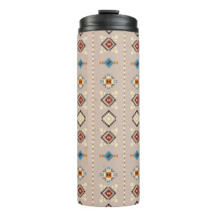 Ethnic seamless pattern thermal tumbler