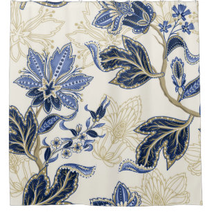 Ethnic seamless pattern with Indian ornament. Vint Shower Curtain