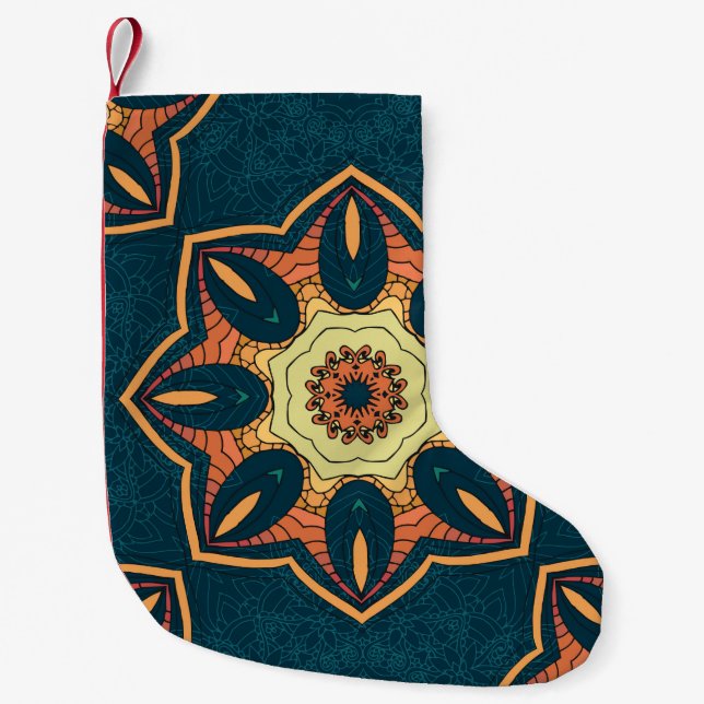 Ethnic seamless pattern with mandala. illustration small christmas stocking (Front)