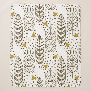 Ethnic seamless pattern with stylish trees. Endles Sherpa Blanket