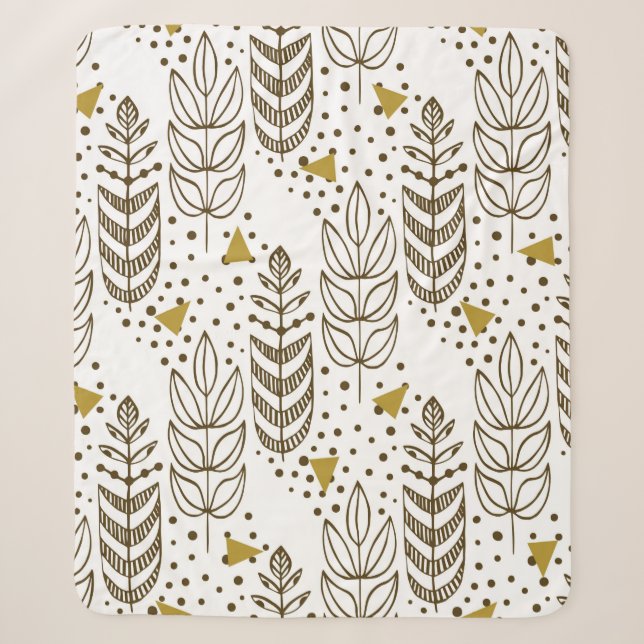Ethnic seamless pattern with stylish trees. Endles Sherpa Blanket (Front)
