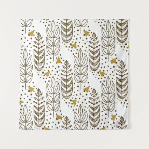 Ethnic seamless pattern with stylish trees. Endles Tapestry