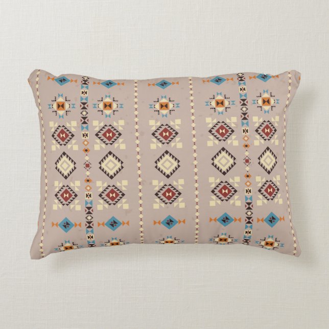 Ethnic: seamless tribal pattern decorative cushion (Front)