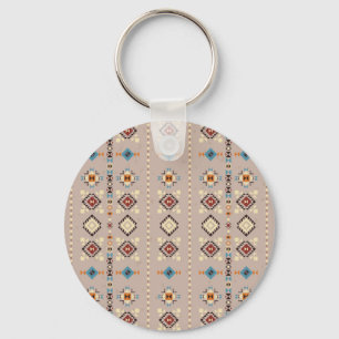 Ethnic: seamless tribal pattern key ring