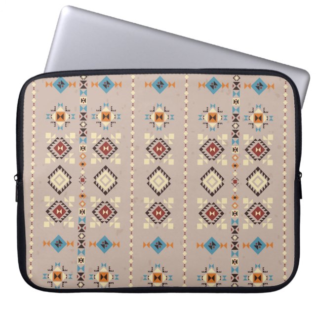 Ethnic: seamless tribal pattern laptop sleeve (Front)