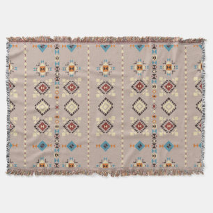 Ethnic: seamless tribal pattern throw blanket