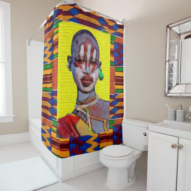 Ethnic Shower Curtain (In Situ)