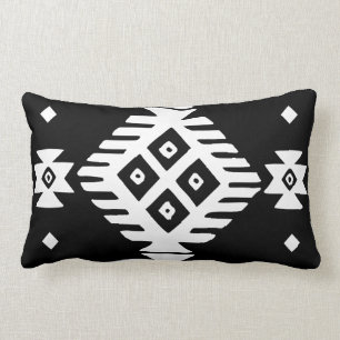 Ethnic Slavic native ornament boho bulgarian kilim Lumbar Cushion