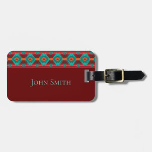 Ethnic southwest geometric Design. Luggage Tag