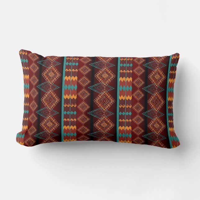 ethnic southwestern  pattern lumbar cushion (Front)