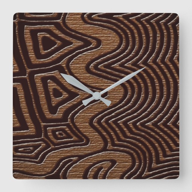 Ethnic Square Wall Clock (Front)