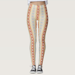 Ethnic striped geometric pattern. leggings