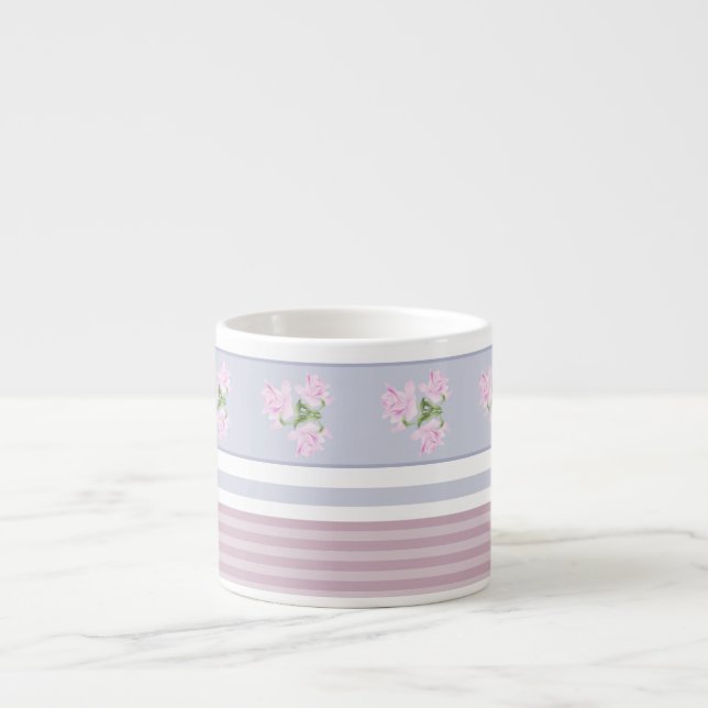 ethnic, striped, patchwork espresso cup (Front)
