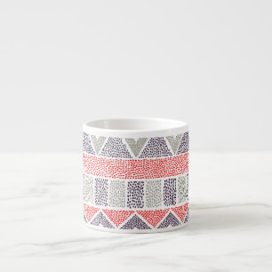 Ethnic Striped Tribal: Handmade Vintage Espresso Cup
