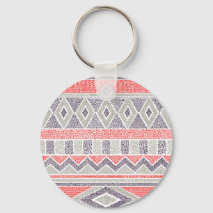 Ethnic Striped Tribal: Handmade Vintage Key Ring