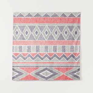 Ethnic Striped Tribal: Handmade Vintage Tapestry