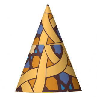Ethnic Style Abstract Mosaic Pattern Party Hat