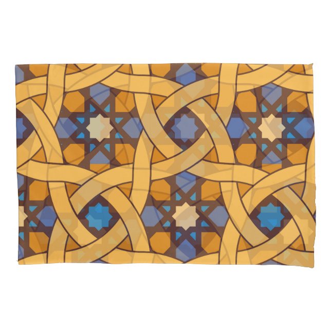 Ethnic Style Abstract Mosaic Pattern Pillowcase (Front)