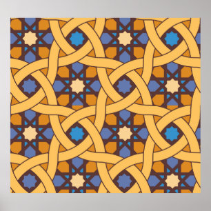 Ethnic Style Abstract Mosaic Pattern Poster