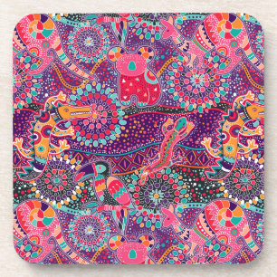 Ethnic Style Animal Pattern Coaster