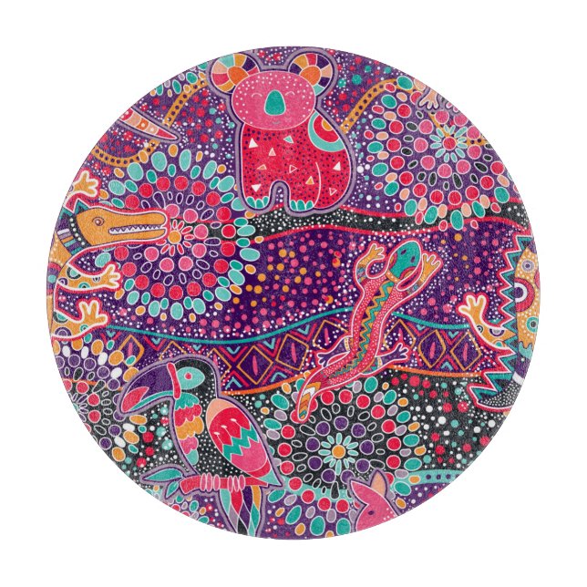 Ethnic Style Animal Pattern Cutting Board (Front)
