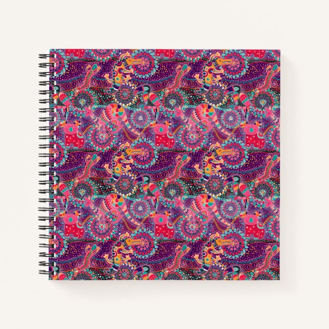 Ethnic Style Animal Pattern Notebook (Front)