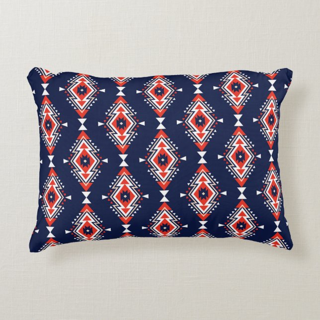 Ethnic style, geometric seamless pattern. decorative cushion (Front)