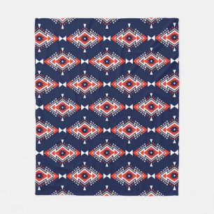 Ethnic style, geometric seamless pattern. fleece blanket