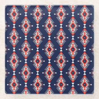 Ethnic style, geometric seamless pattern. glass coaster