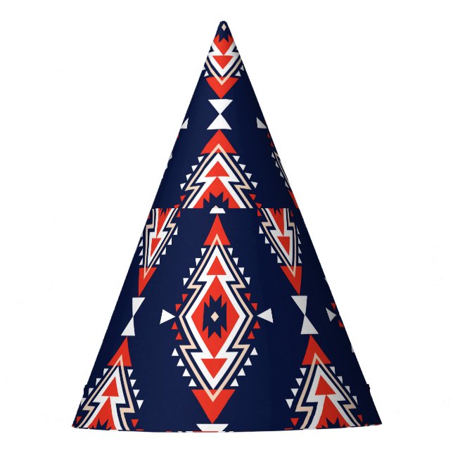 Ethnic style, geometric seamless pattern. party hat (Front)