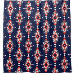 Ethnic style, geometric seamless pattern. shower curtain