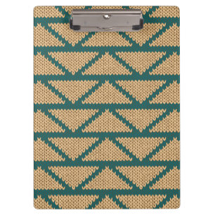 Ethnic Style Knitted Pattern Clipboard