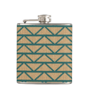 Ethnic Style Knitted Pattern Hip Flask