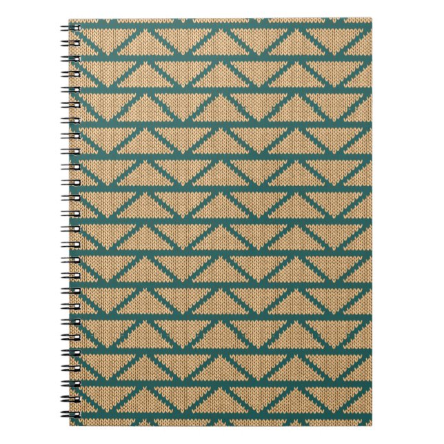 Ethnic Style Knitted Pattern Notebook (Front)