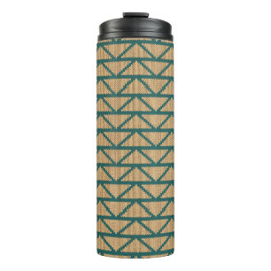Ethnic Style Knitted Pattern Thermal Tumbler