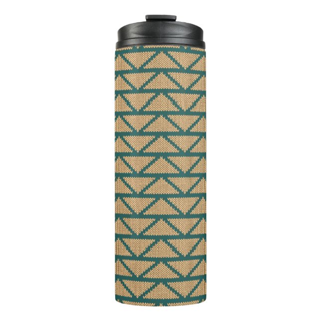 Ethnic Style Knitted Pattern Thermal Tumbler (Front)